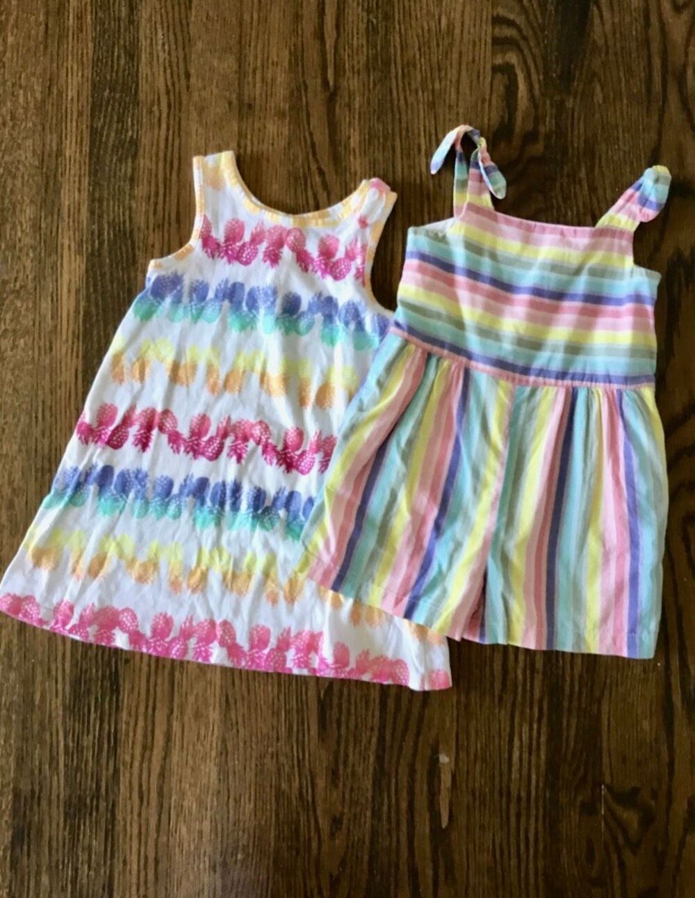BabyGAP Old Navy Rainbow Striped Jumper Dress Toddler Size 3 Bundle
